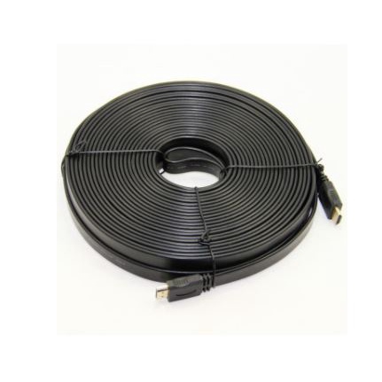 Cable Hdtv 1.4 NB 20 meter flat gold m-m 1080p 3d for pc laptop ps 3 4 dvd stb - kabel hdtv 20m male Full HD