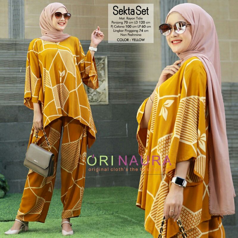 Daster Arab Setelan Sekta Set CP Waka Tie Dye Warna Rayon Halus/Tie Dye Set/Setelan Wanita/One Set