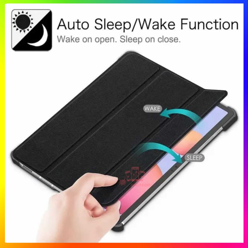 Leather Case Samsung Galaxy Tab S7 Black Case Samsung S7 FE 5G Samsung T870 Samsung T875 Flip Cover Samsung S7 Flipshell sarung Tab Casing Tab Samsung S7 Flipcover Tablet Samsung S7 Sarung Tab Samsung - Hitam