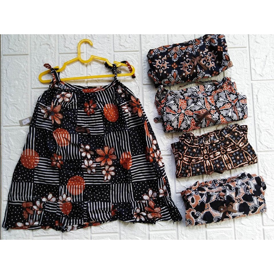 Dress Bayi Batik Tali Pundak | Manohara | Gondil | Midi Daster Anak Harian 1-2 tahun