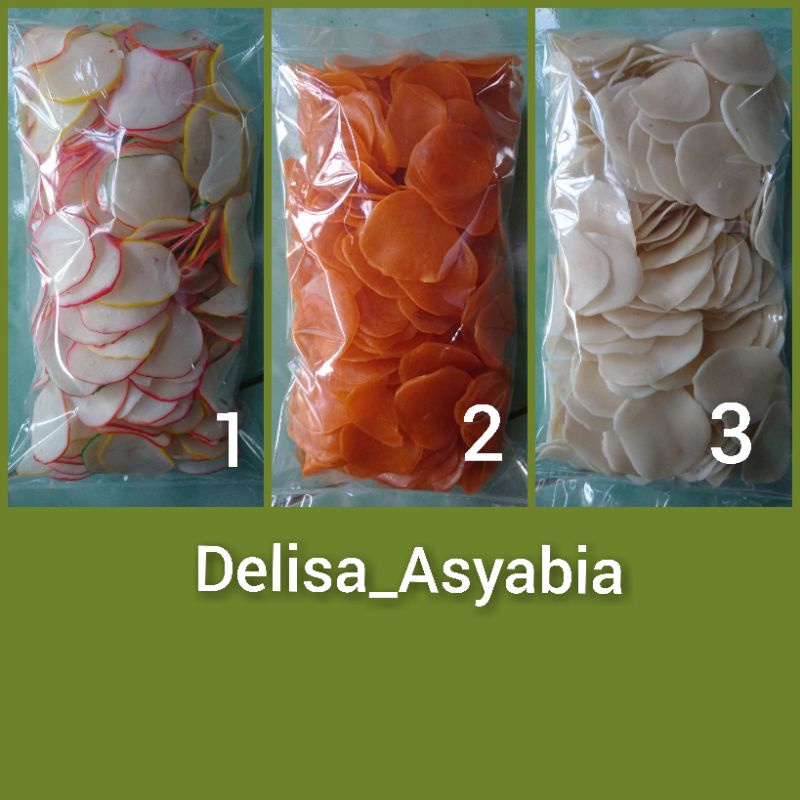 

KERUPUK/KEMPLANG IRIS gurih/kemplang/temen nasi/topping nasi/gurih/makanan ringan