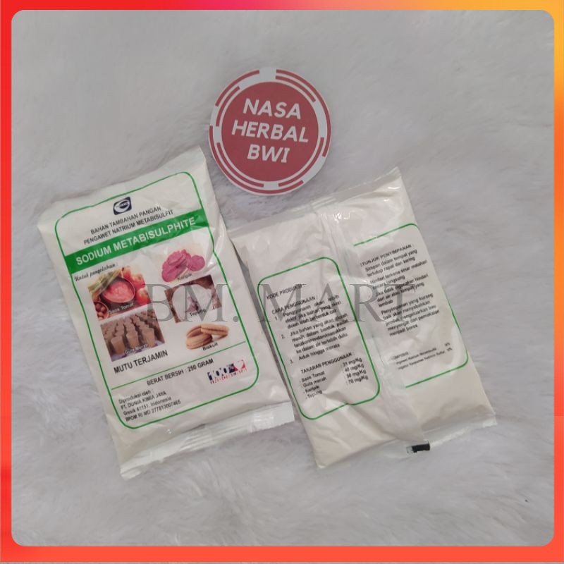 

Obat Pembuat Gula Merah Saus dll Sodium Metabisulfite/Natrium Metabisulfite {Food grade) - Ara Herbal