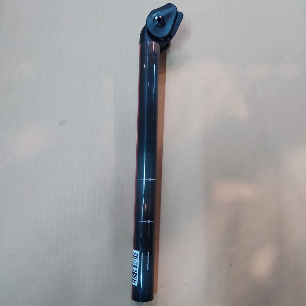 Seatpost Tiang Jok Sepeda 3T Zero 25 Pro 31.6 350mm Carbon Black Red Cocok Untuk Rail Saddle Pipih C