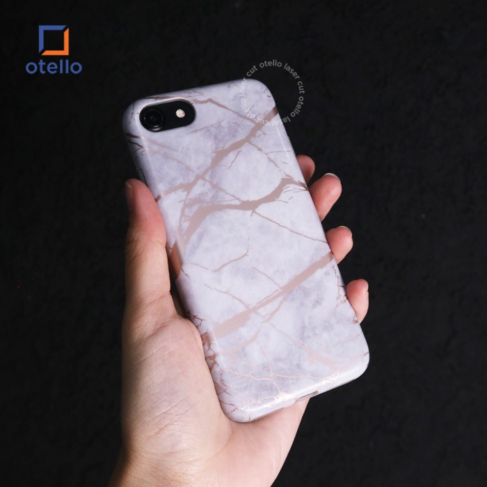 Otello Holo White Marble Soft Case iPhone 6 6s 7 Plus 8 8 Plus Casing