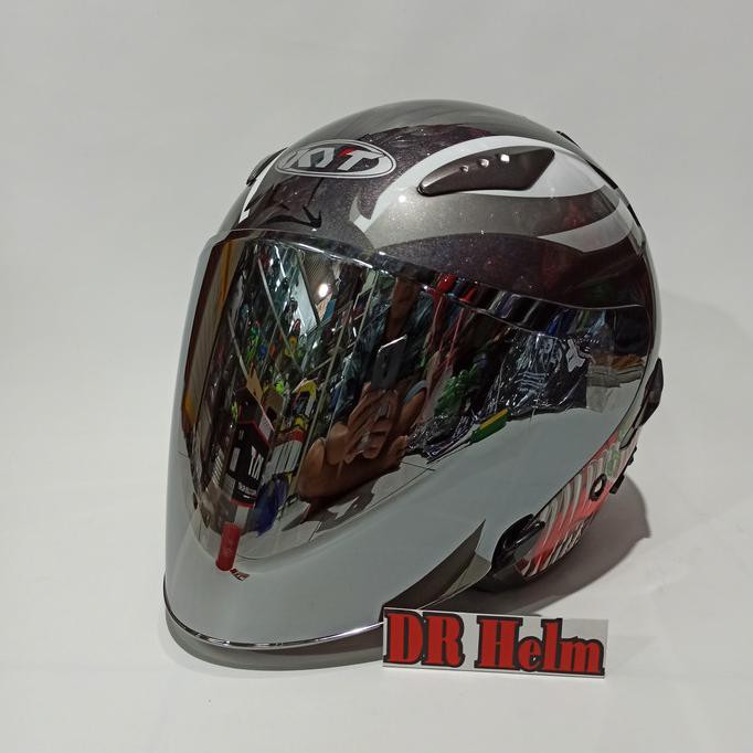 Helm Kyt Galaxy Slide Venom Marvel Limited Edt Kc Venom Iridium Silver Antolshop99