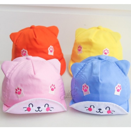 JUNE COLLECTIONS Topi Anak Baby Fashion Hat Pet Cat Lucu - Topi Kucing Cute Unisex #TP11 PET KUCING