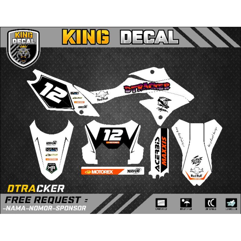 DECAL DTRACKER DECAL KLX BF KLX OLD KLX S DECAL KX CUSTOME DECAL MURAH KLX BF 150L DECAL CRF 150L 15