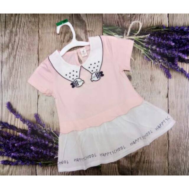 Baju dress import anak bayi / baby fashion dress / baby doll dress anak perempuan
