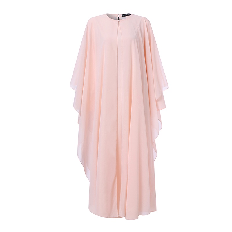 ZANZEA Women Full Sleeved Muslim Plus Size Casual Loose Elegant Long Dress Kaftan Maxi Dresses