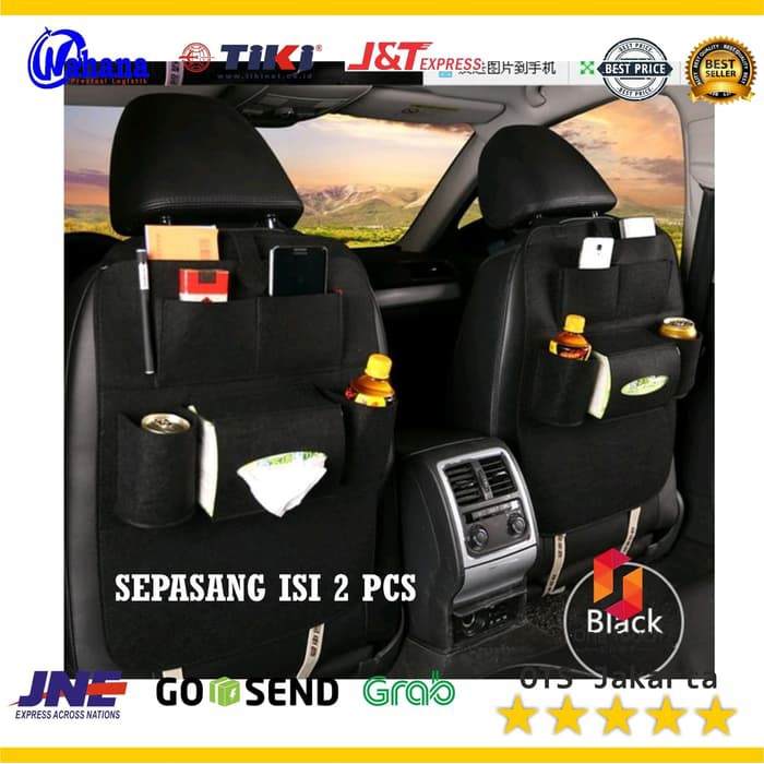 Paket Sepasang 2 Organizer Jok Tempat Makanan Minuman Rak Mobil Kursi