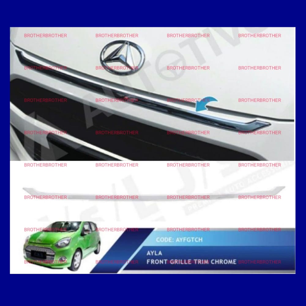 Hood Molding Ayla 2013 2016 List Grill Depan Chrome
