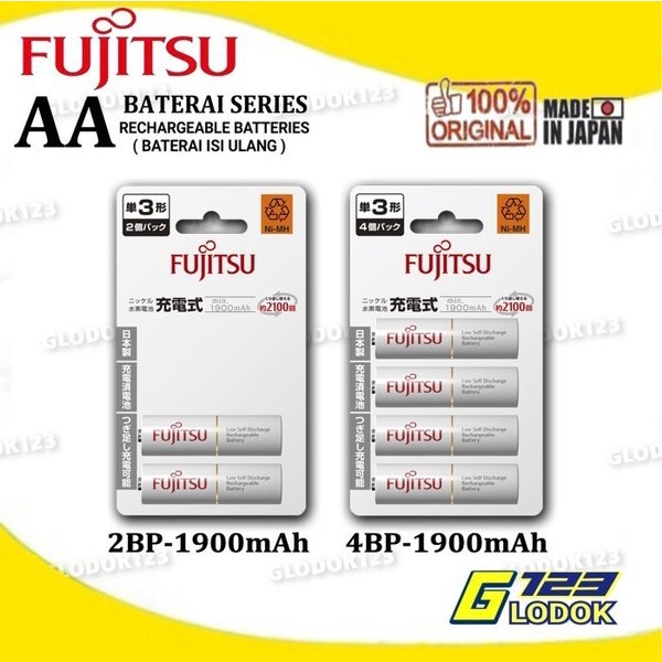 Baterai FUJITSU Batre AA A2 Cas Rechargeable Made In Japan Original