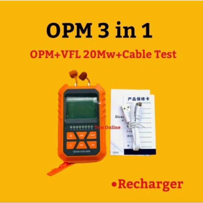 opm tester VFL mini 3 in 1 fiber optic network tester rechargeable