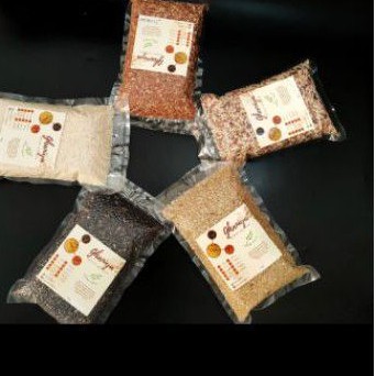 

beras organik,hitam,coklat,merah,putih