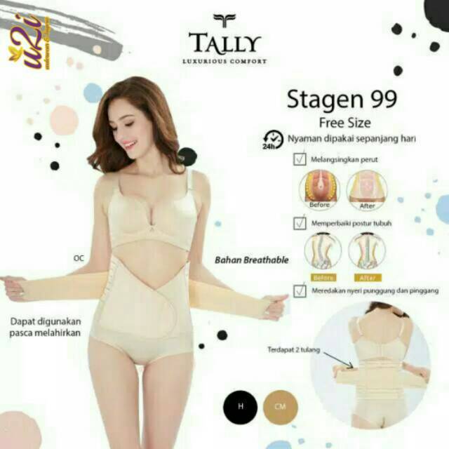 u2i | TALLY St 99 Stagen Korset Double Perekat Pengecil Perut | Korset Hamil | Stagen Korset