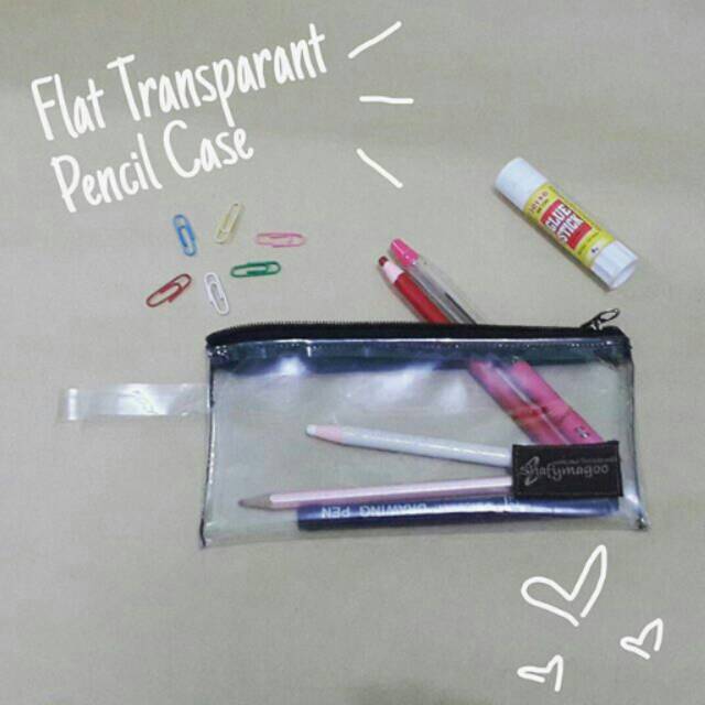 

Flat Transparant Pencil Case