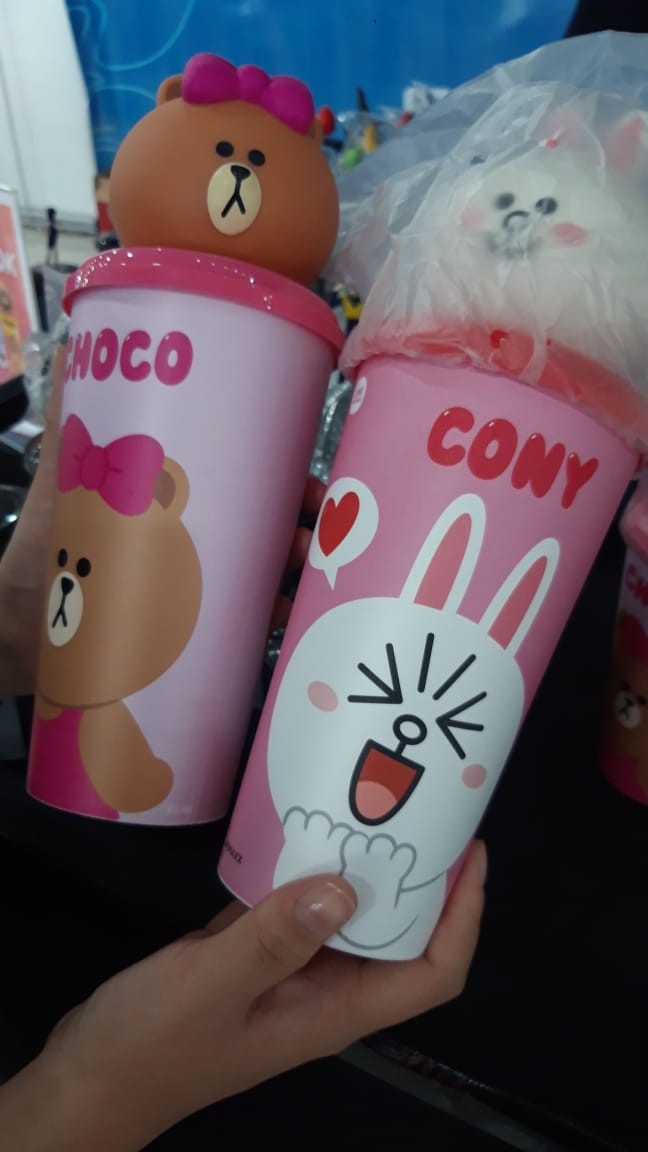 Ready Stok - Tumbler Line - Tumblr Line Cinemax  - Paket Sedotan  - Tumbler Line Cony Brown