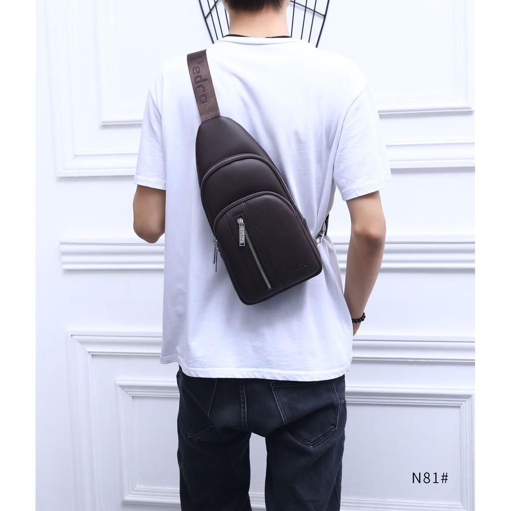 TAS SLING BAG COWOK PEDRO ALESSANDRO LEATHER SLING BAG FOR MAN N81#20