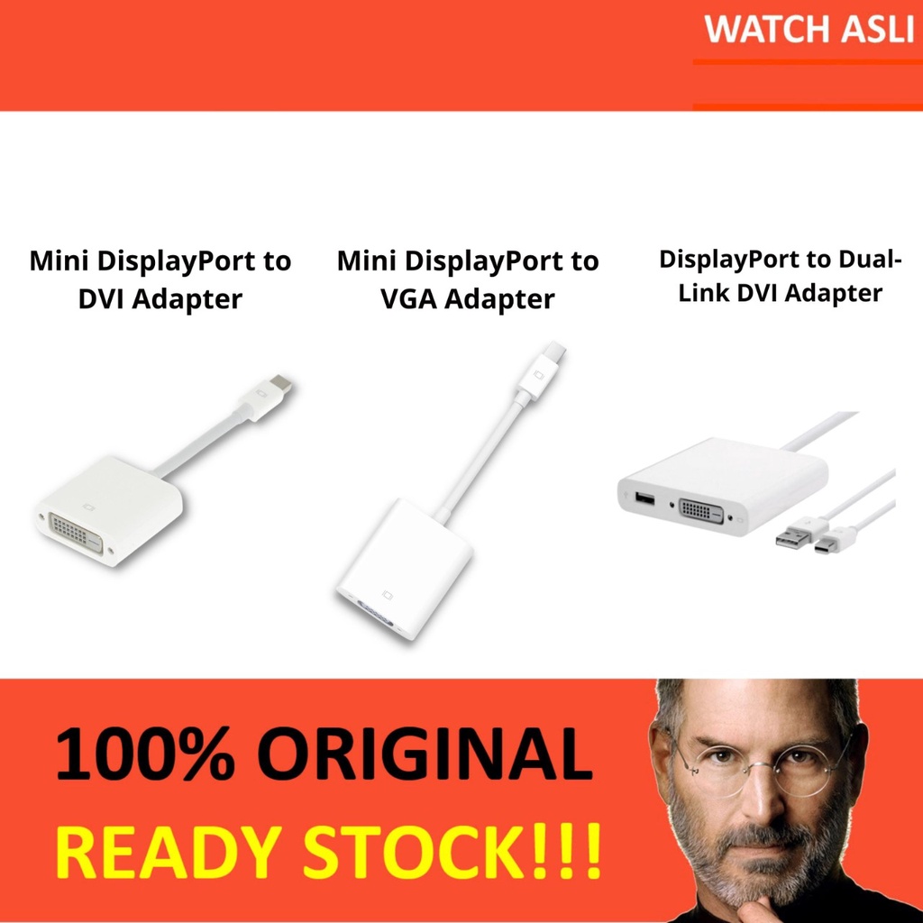 iBox Apple Mini DisplayPort to DVI / Dual-Link / VGA Adapter Display Port