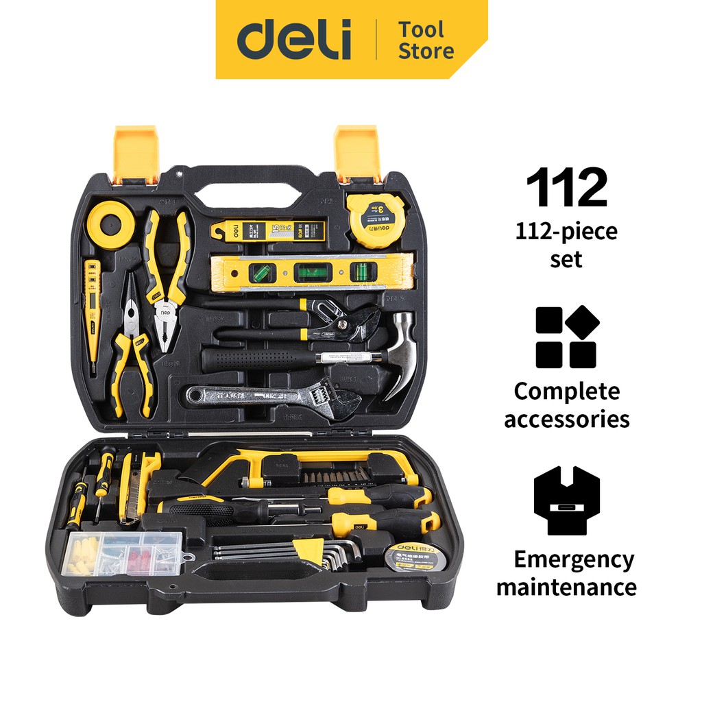 Deli Household Tool Kits/Set Perkakas Rumah 112 pcs Multifungsi DL5965 /Alat Perkakas