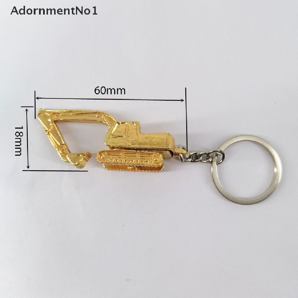 (AdornmentNo1) Gantungan Kunci Bentuk Excavator 3D Bahan Alloy