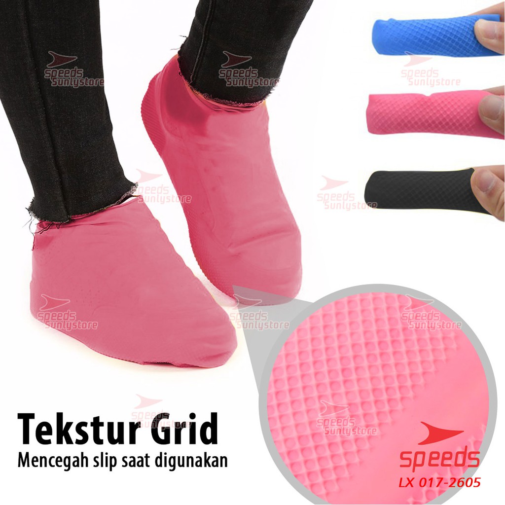 Cover Shoes Cover Sepatu Karet Pelindung Sepatu Anti Air Hujan Funcover Speeds 017-2605-5