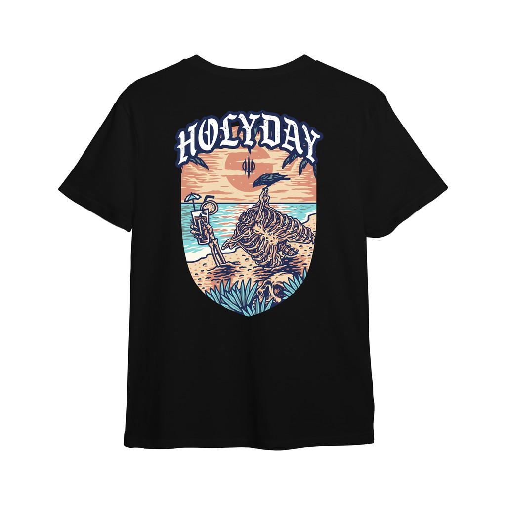 Nirvash Kaos Baju Distro Pria Black Combad 24 S Fit Size M L XL Motif Holyday