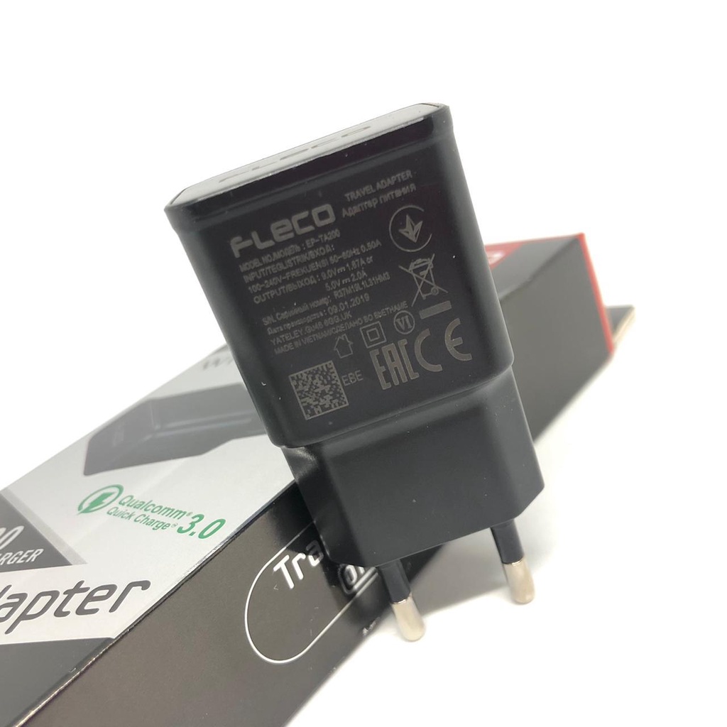 promo Adaptor Charger FLECO TA-200 Qualcomm 3.0 Quick Fast Charging ORIGINAL FLECO TA300 DAN TA500 MICRO DAN TYPE-C