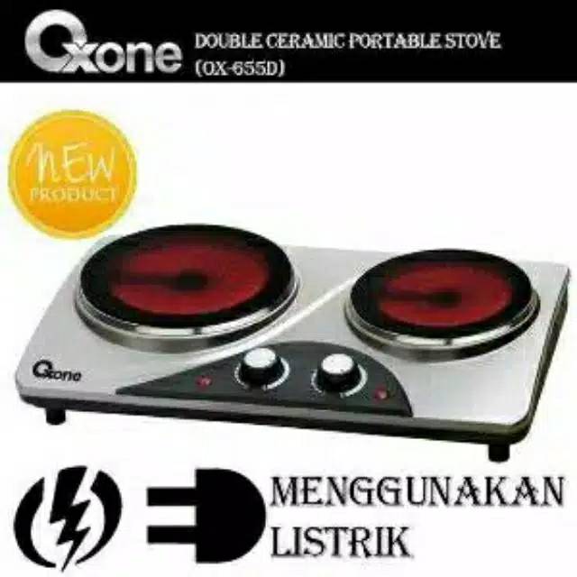 Kompor Listrik OXONE Double Ceramic OX 655D - Portable Stove 2 TUNGKU