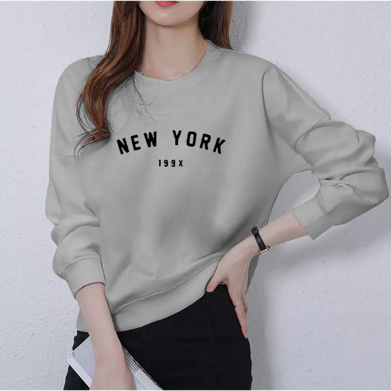 baju lengan panjang wanita new york kaos distro keren unggulan / kaos terlaris