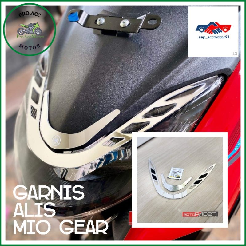 cover garnis garnish alis lampu depan MIO GEAR akrilik premium Bisa COD