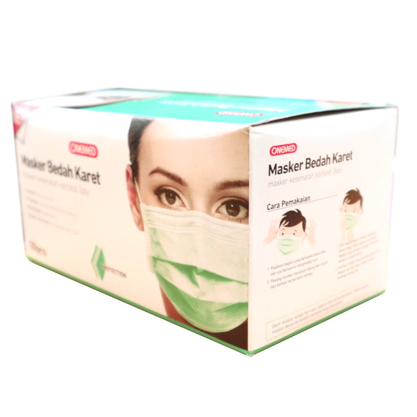 Onemed Masker Bedah Earloop Box Isi 50 pcs