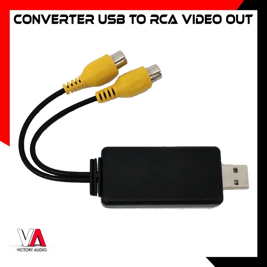 Converter USB to RCA Video Out Head Unit Mobil HIGH QUALITY