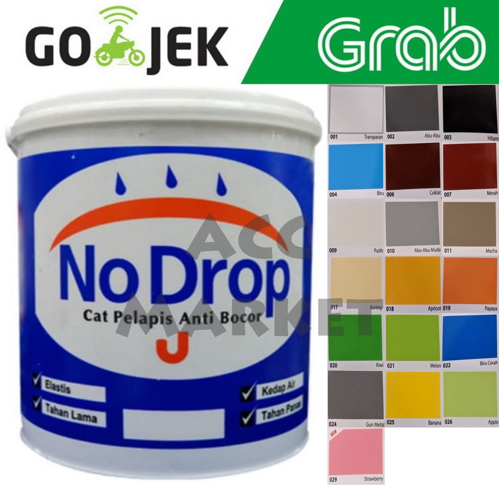 Cat Tembok Pelapis Anti Bocor NO DROP Warna 4 Kg Waterproofing