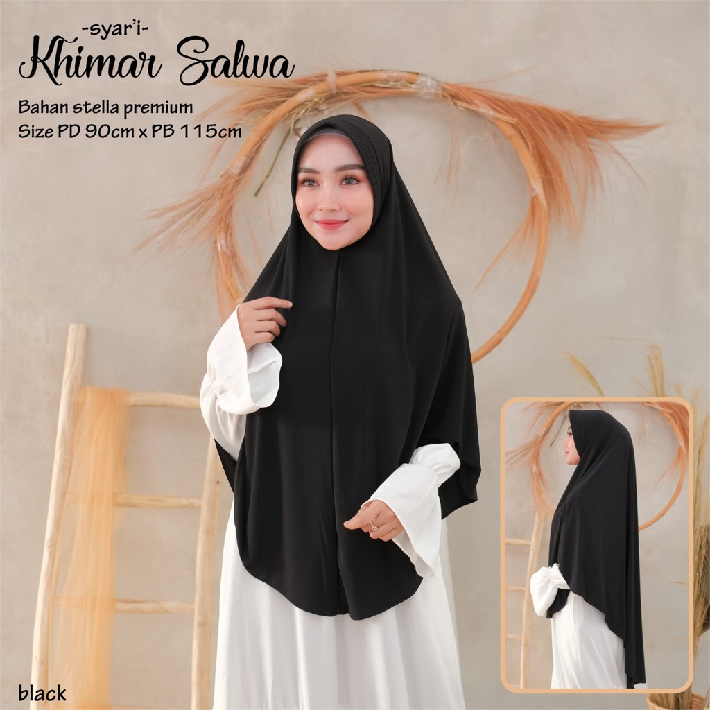 Khimar Dewasa Salwa by Dianhijab.id - Bahan Stella Premium Jilbab Syari Dewasa Adem Nyaman Dipakai Bisa COD