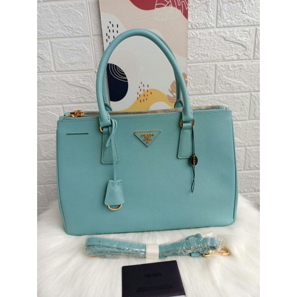 PRADA Saffiano Blue Hand Bag