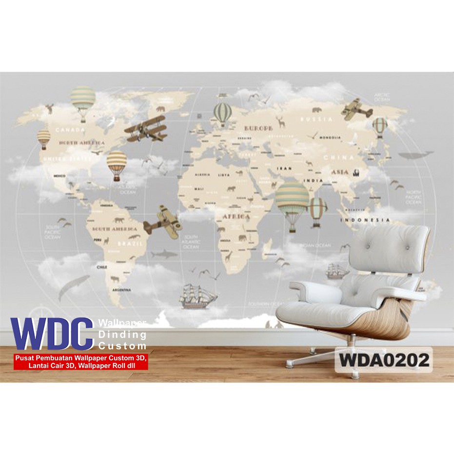 wallpaper custom 3d worldmap, wallpaper 3d worldmap, wallpaper dinding custom, wallpaper 3d