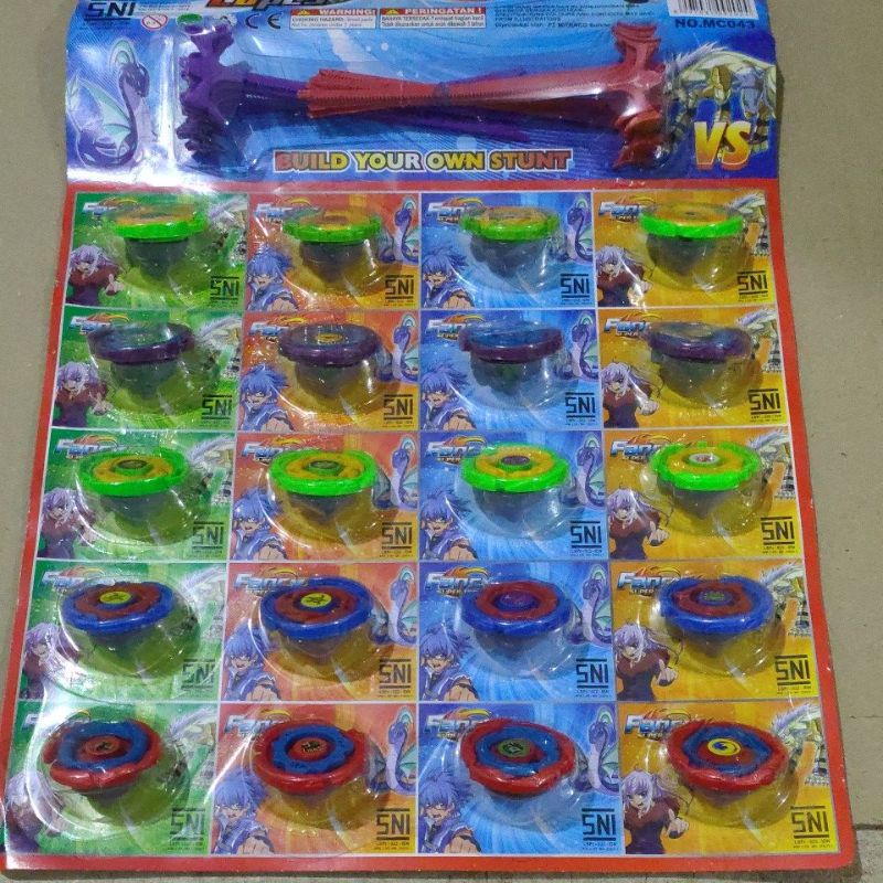 Mainan anak Gangsing Gasing gangsingan plastik Beyblade tarik
