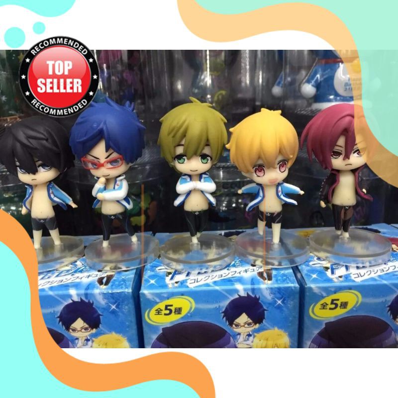 Action Figure Terbaru Anime Gambar 6 Cm 5 Pcs/set Gratis Tachibana Makoto Nanase Haruka Rin Matsuok
