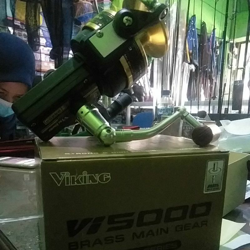 reel pancing power handle metal body viking gold 5000