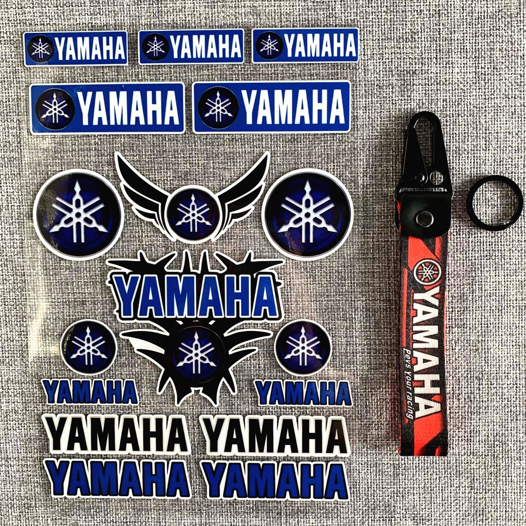 Set Stiker Reflektif Bahan Kulit Nilon Untuk Fender Roda Motor Yamaha