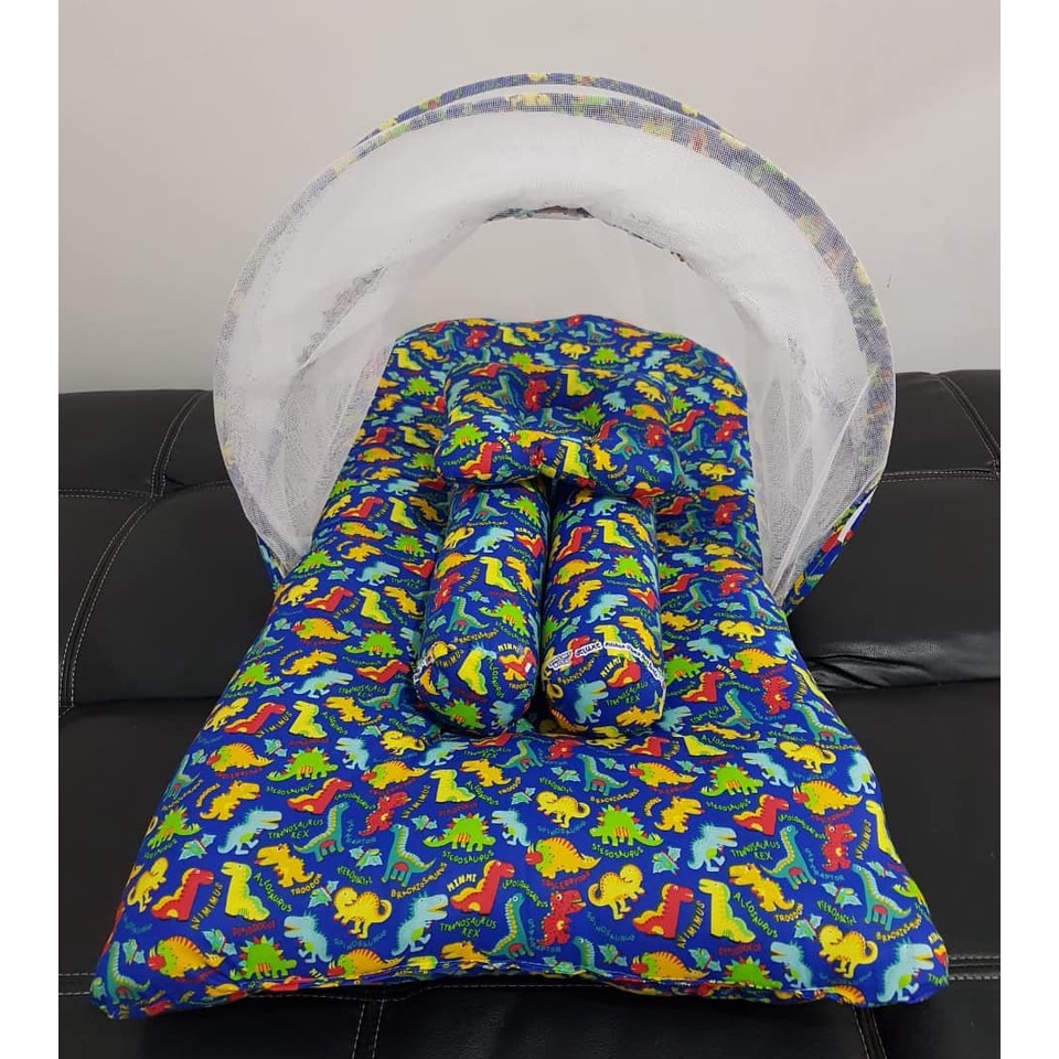 Kasur Bayi Kelambu Baby Bess - Kasur Kelambu Bayi Lipat 1 Set Lengkap Dengan Bantal Dan Guling - Kasur Bayi Motif Karakter Ukuran 85x60 Cm