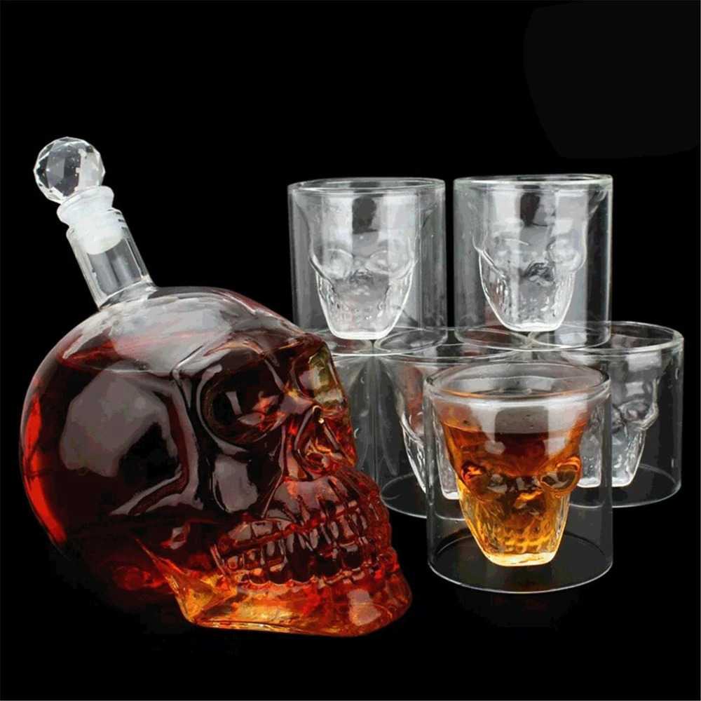 TD-AI02 OUTAD Botol Kaca Tengkorak Crystal Skull Vodka Bottle 750ml - BKT750