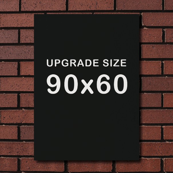 Poster Custom + Bingkai Kayu (90x60)