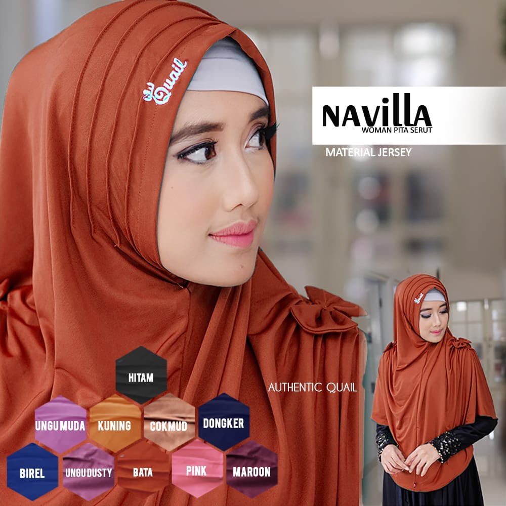 Navilla ori Quail / jilbab quail / jilbab instan / quail hijab