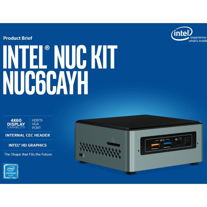 READY STOK INTEL NUC 6CAYH BAREBONE (NO MEMORY, NO HDD) / NUC BAREBONE / MINI PC