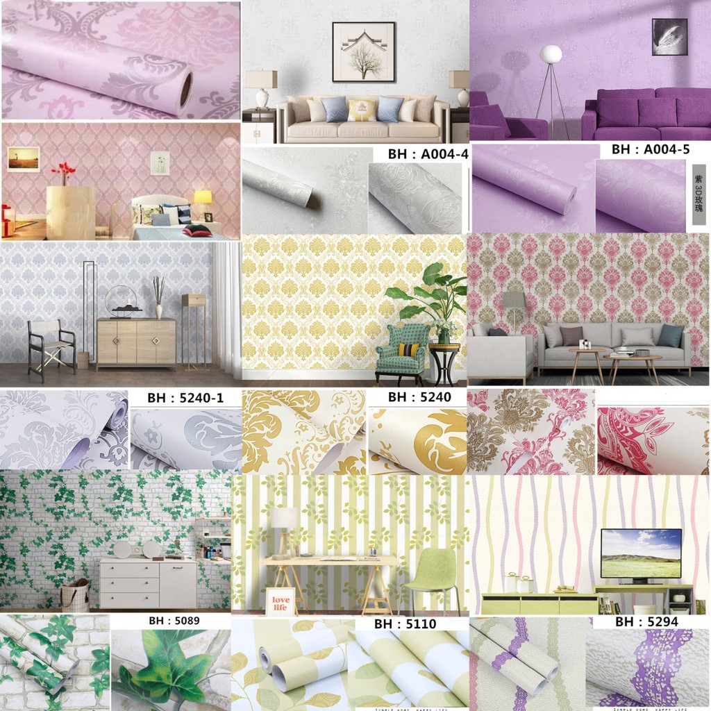 [3PCS 2KG] WALLPAPER DINDING WALL STICKER 45cm x 10meter RUANGAN TAMU