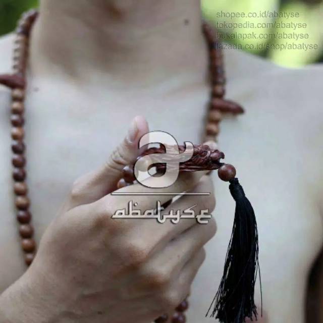 Tasbih Tasbeh Kayu Nagasari Nagosari Ukiran Naga 99 Butir - Kayu Naga Sari Galih Asli 100%