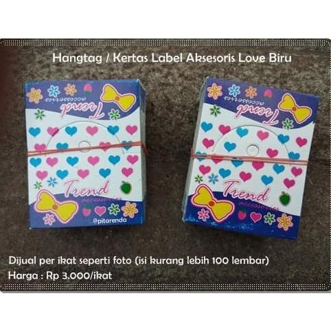 

GTAG-05 : Grosir Hang tag / Kertas Label Aksesoris Love Biru pitar33 Kualitas Baik