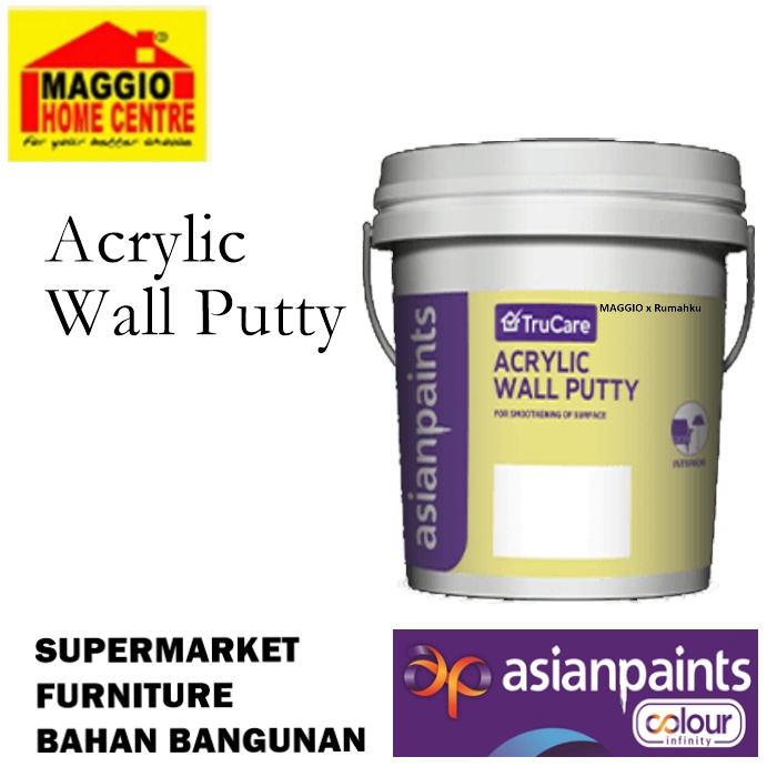 CAT DEMPUL CAT PENUTUP - WALL FILLER - CAT TEMBOK - WALL PUTTY 5KG - ASIAN PAINT